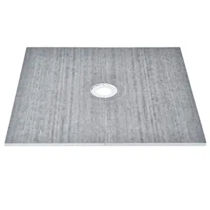 VEVOR Shower Curb Kit,  72"x72" Shower Pan Kit with 6.3" Central Drain, Lightweight EPS Shower Installation Kits with 2 Waterproof Cloths, Shower Pan Slope Sticks Fit for Bathroom