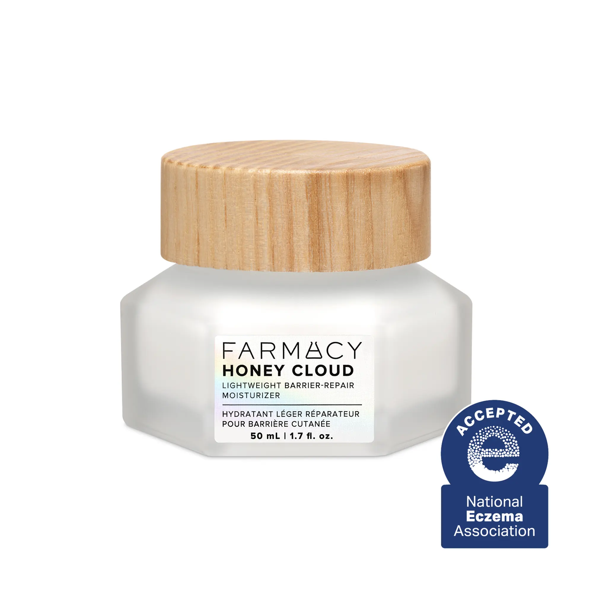 Farmacy Beauty Honey Cloud Ceramide Moisturizer, Lightweight Face Cream for Sensitive Skin, Hydrates and Repairs Barrier with Hyaluronic Acid & Chamomile, Fragrance-Free