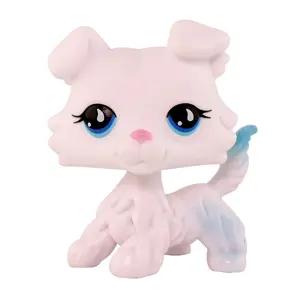 DIY White Collie Mini Pet Figure Painting Kit - Customizable, Educational Craft Toy for Kids, Doll Making Specialty DIY Supply
