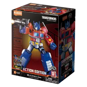 Blokees Transformers G1 Optimus Prime Collectible Robot Toy | Action Edition with Light-Up Features