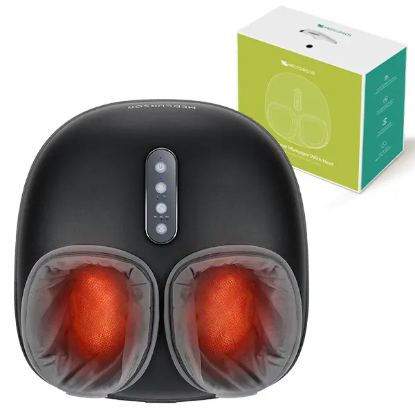 Medcursor Foot Massager Machine with Heat, Gifts for Women, Men, Delivers Relief for Tired Muscles & Plantar, Deep Kneading Therapy, Multi-Level Settings for Home, Office Use,dorm essentials