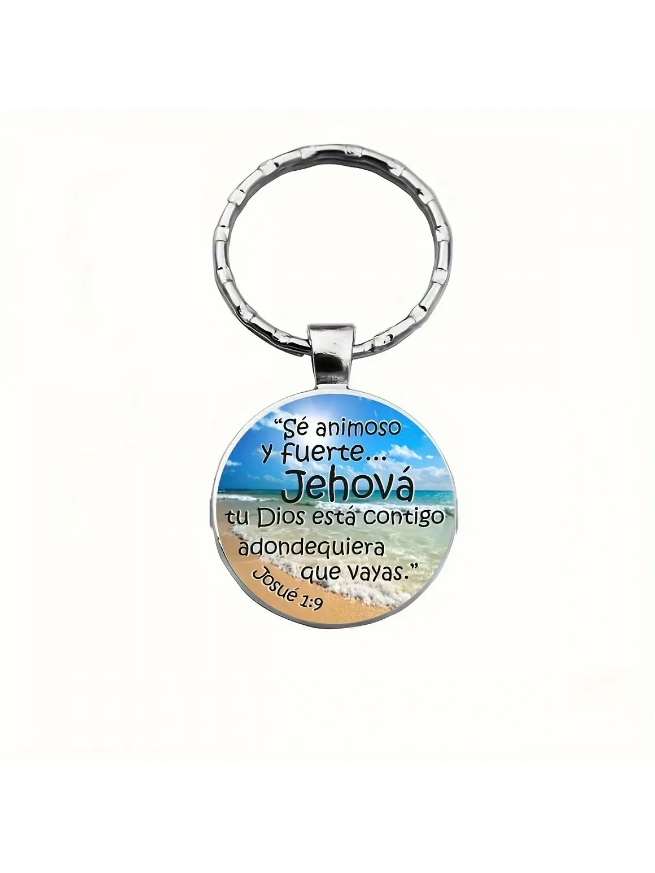 Alphabet Brand Spanish Se Animoso God Yahweh Time Jewel Pendant Keychain