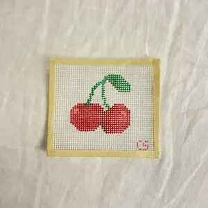 Cherry Needlepoint Canvas for Needlepoint Stitching - Perfect for Crafting and DIY Projects