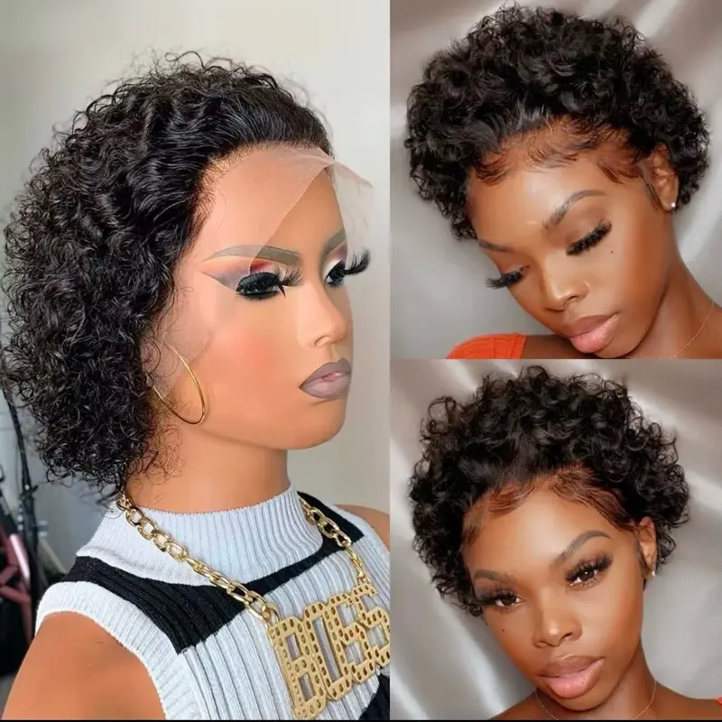 Curly Hair 8 inch Wigs for Women - Short, Thick, and Lustrous Look - Perfect for Everyday Wear and Special Occasions 200 density %