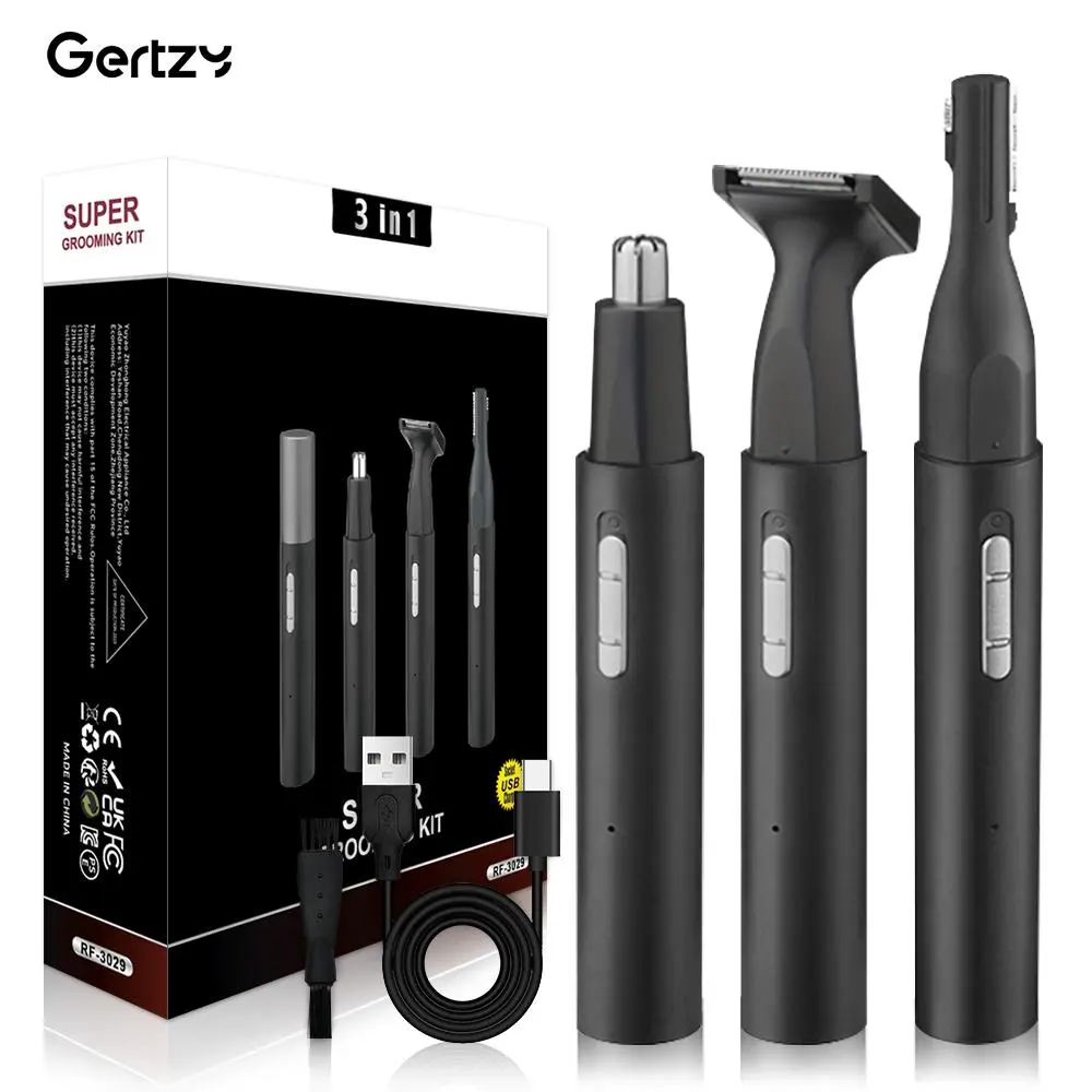 3 in 1 Nose Hair Trimmer Kit, High Quality Trimmer, Portable Rechargeable Nose Hair Trimmer & Accessories, Personal Care Appliances for Men & Women