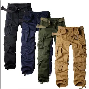 Men's Cargo Tactical Ripstop Casual Lightweight Baggy Combat 100% Cotton Pants with 8 Pockets No Belt Fabric Menswear Below the Ankle Mid Waist All Seasons Breathable Fashionable Utility Trouser Menswear Utility Beige Fashion Big