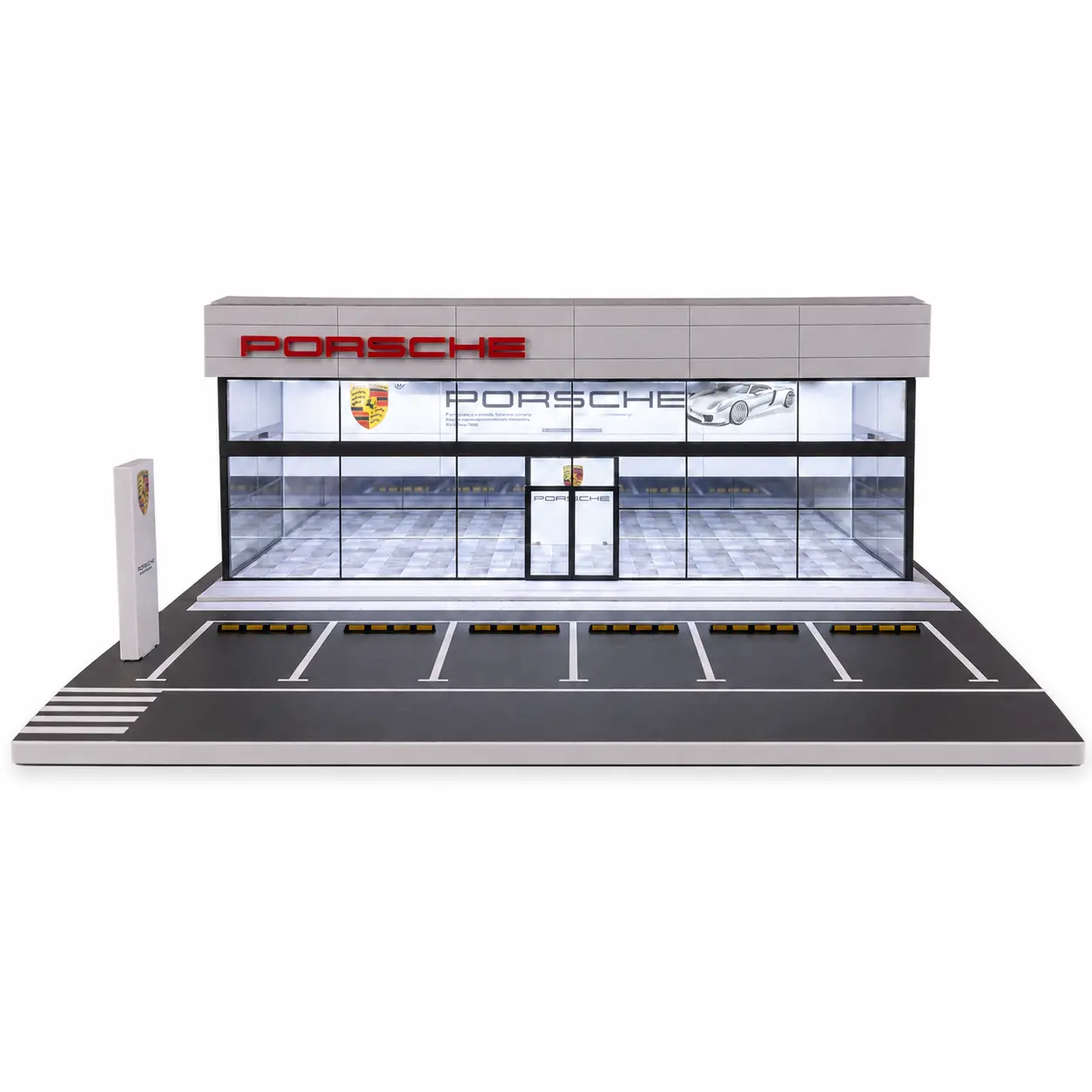 1:64 Scale Dealership Showroom Display With LED Lights | Premium Collector Showcase