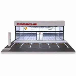 1:64 Scale Dealership Showroom Display With LED Lights | Premium Collector Showcase