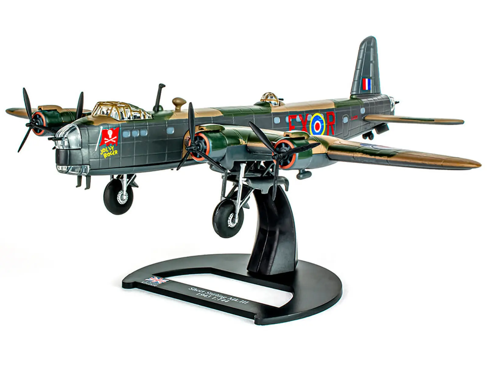 Short Stirling Mk.III Aircraft "Jolly Roger" (1943) British Royal Air Force "Planes of WWII" 1/144 Diecast Model by Luppa