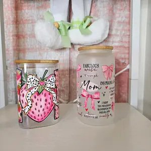 Glass Cups - Square or Round Design, You Choose Your Own Print, Perfect for Drinkware, Ideal for Home Decor