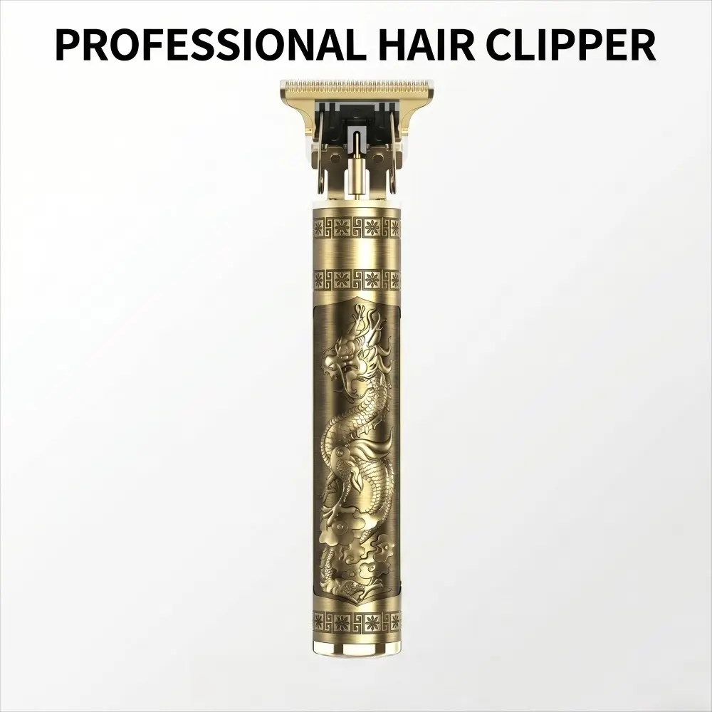 Alloy Dragon and Phoenix Hair Clipper, Men's Hair Clipper, Suitable for Salon Shaving and Beauty Tools - Men's Gift, Full Set of Professional Hair Clipper Tools, Shaver with Guide Comb and Charging Cable Organizer Hanging Cordless Hair Cutting Cordless Ha