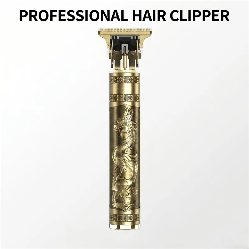Alloy Dragon and Phoenix Hair Clipper, Men's Hair Clipper, Suitable for Salon Shaving and Beauty Tools - Men's Gift, Full Set of Professional Hair Clipper Tools, Shaver with Guide Comb and Charging Cable Organizer Hanging Cordless Hair Cutting Cordless Ha