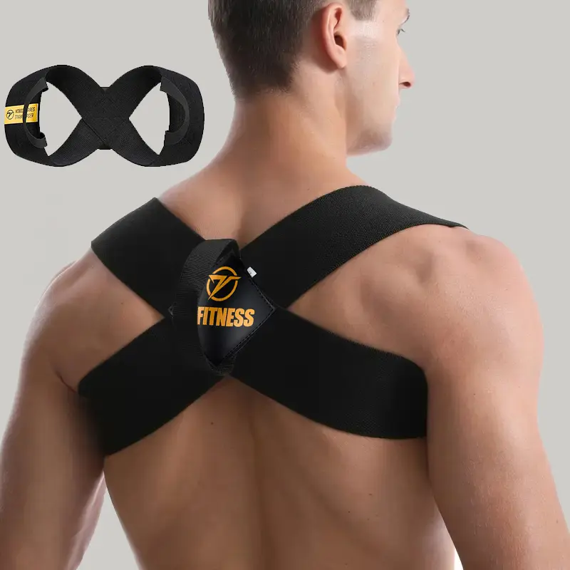 Adjustable Posture Corrector Back Brace, 1-Piece Customizable Open-Shoulder Support for Upper Body Workouts and Home Gym Posture Fix