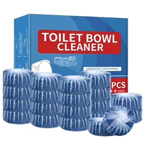 Toilet Bowl Cleaners, Automatic Toilet Tank Cleaner Tablets, Blue Toilet Bowl Cleaner Tablets for Deodorizing & Descaling, Powerful Cleaning, Slow-Release Against Tough Stains 12 Pack