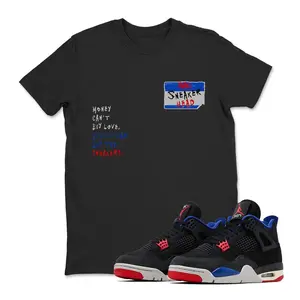 Jordan 4 Rare Air Sneaker Match Sneakerhead Badge  Shirt, Black Fire Red Deep Royal Tech Grey, Rare Air 4 Tshirt Adult Youth