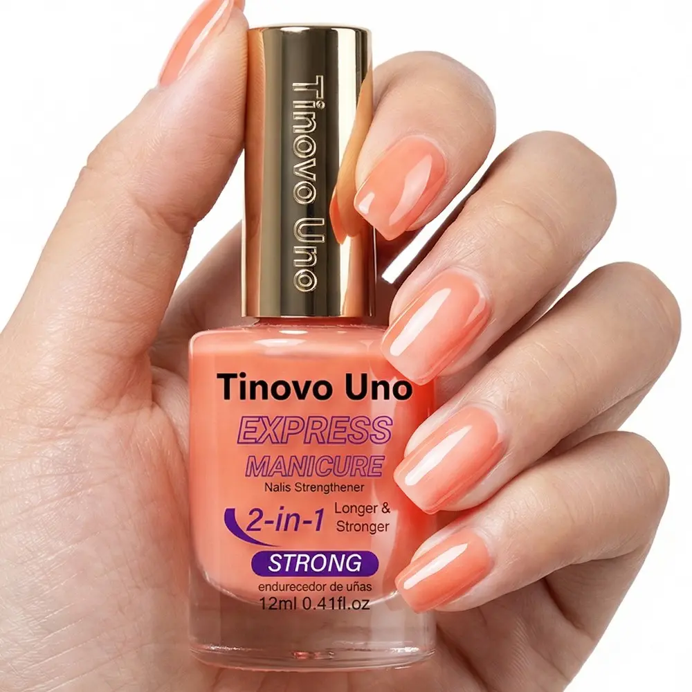 Tinovo Uno Pink Nail Strengthener Manicure 12ml Nail Care Products Nail Care Solution Dries naturally without curing. Suitable for uneven nails. Creates a natural look. Enhances shine. Strengthens nails. Nail Care Liquid