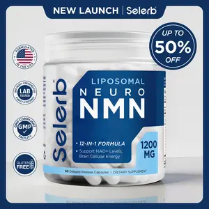 Selerb Liposomal Neuro NMN Complex – 1200 mg | NMN 500 mg | TMG | CoQ10 | Resveratrol Blend Supports Cellular Energy & NAD+ Levels | Brain Focus & Daily Vitality Support – Dietary Supplement