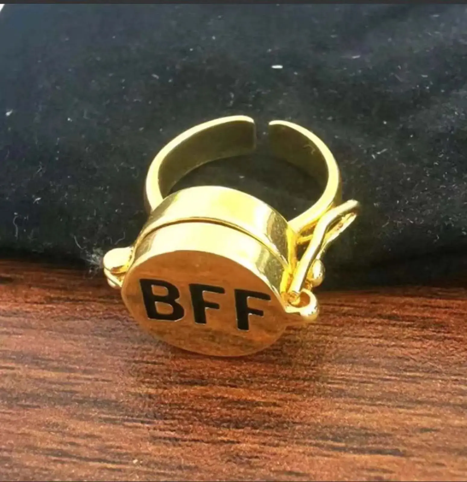 Upgraded BFF Rings Magnetic Buckle and Bettler Rotating Bearings Anime Rings for Best Friends Cartoon Aesthetic Jewelry