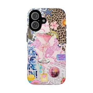 Girls Have More Fun Phone Case Make It Fun Pink Preppy Collage Preppy Colorful Girls Phone Cases Phone Cover Hard Case Tough 2-piece Phone Case