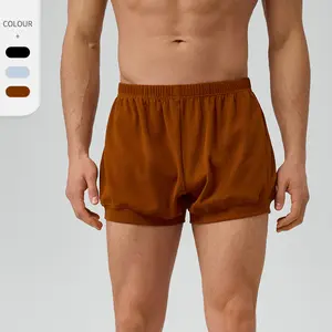 Mens Yoga Shorts Cotton Breathable Fitness Pants Sports Performance Lightweight Elastic