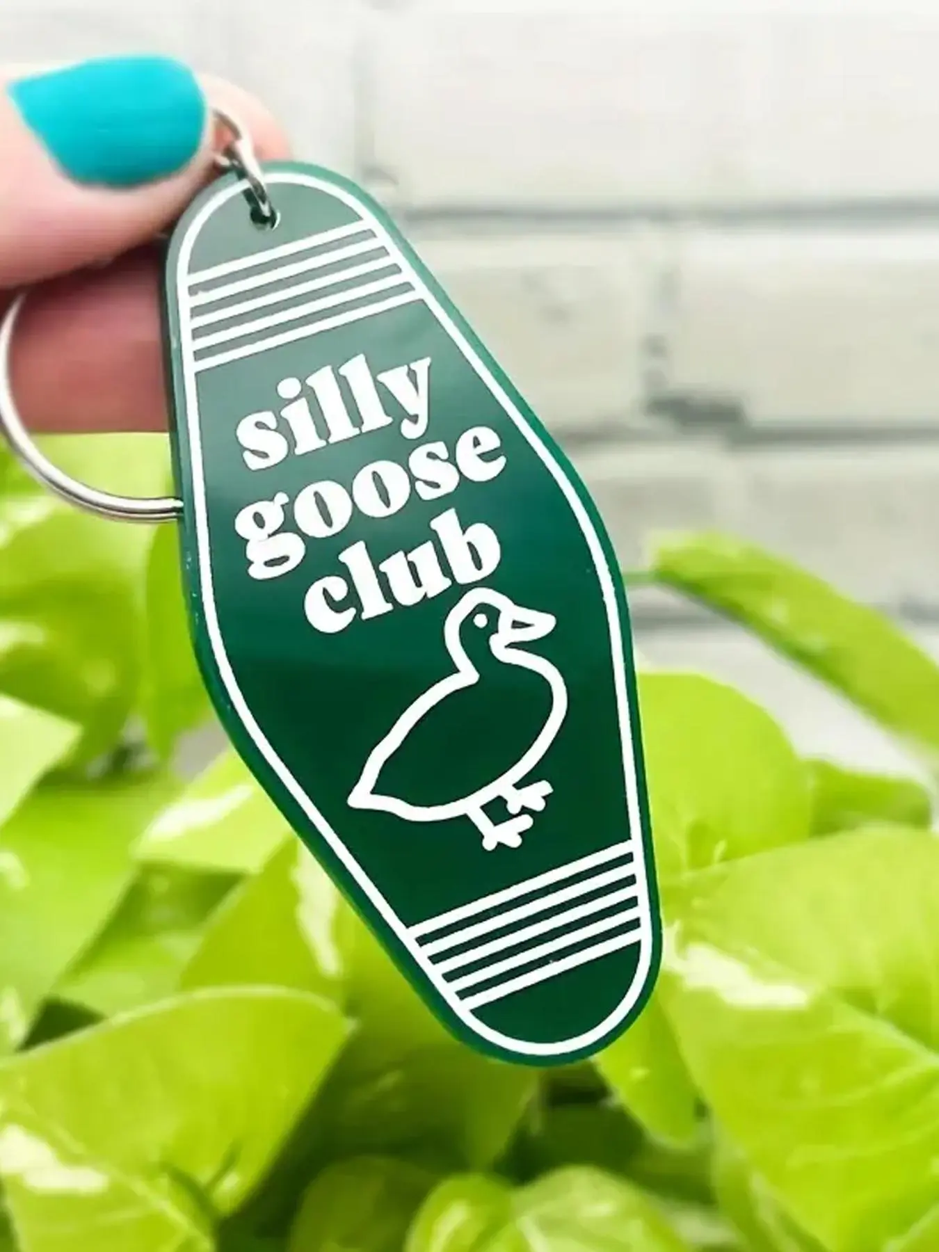 Summer Unisex Cute Letters & Goose Graphic Keychain for Bags, Trendy Creative Novelty Key Fob & Key Holder for Car Keychain, Chic Accessories As Gift for Women & Men, Keychain Bag Pendant, Keychain Accessory, Car Key Ring, Cute Keychains
