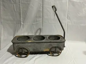 Vintage Metal wagon planter