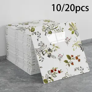 10/20 pieces of 3D marble wall tiles, self-adhesive foam wall panels, with thickened design. Home decoration wall tiles, easy to tear and cut, and easy to clean. Suitable for bathroom, living room, kitchen, and bedroom renovations.