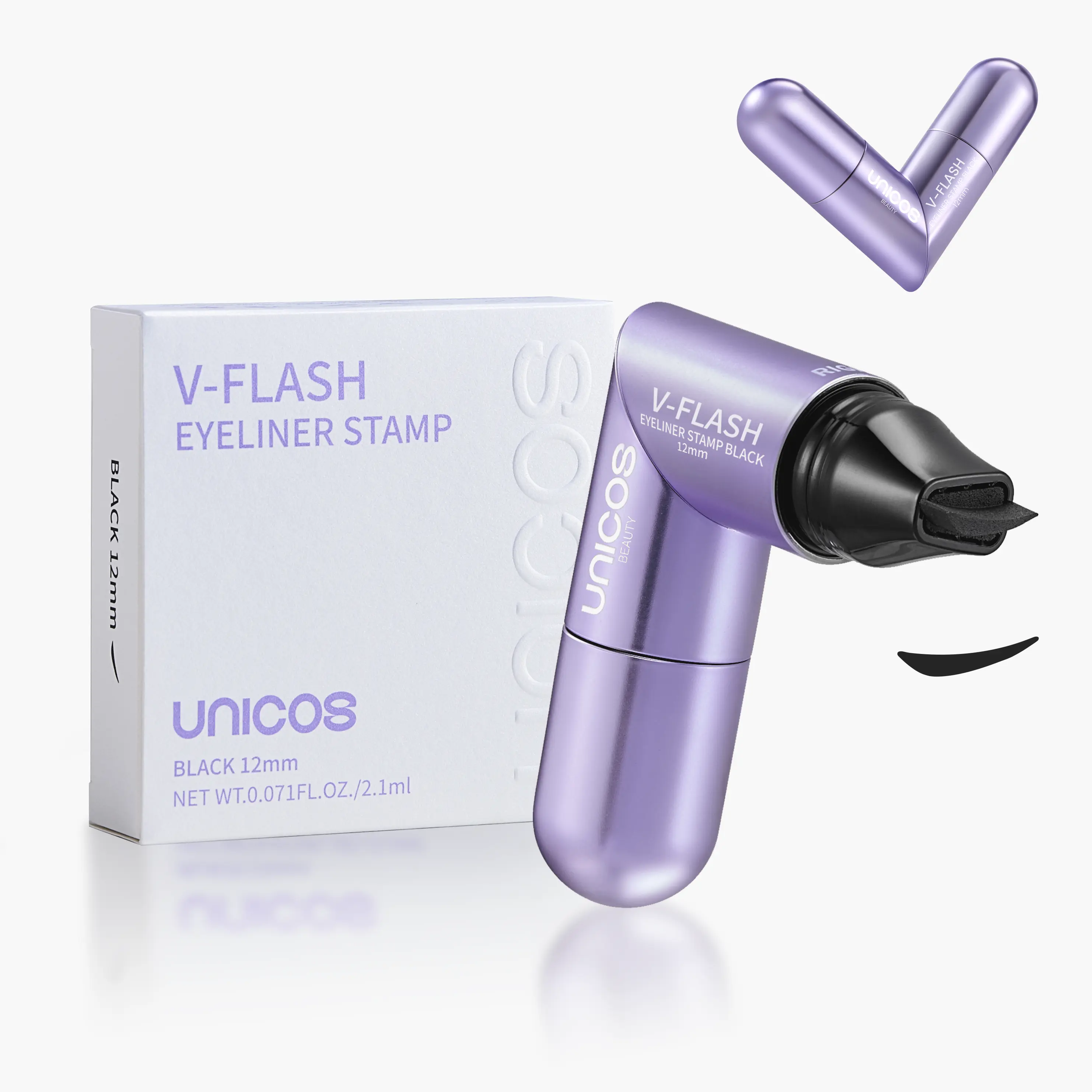 Unicos Eyeliner Stamp - Winged Eyeliner Stamp- Waterproof & Smudge-Proof Ink, Eyeliner Makeup Tool for Beginners, Convenient Cosmetic Tool tiktokshopspringglowup