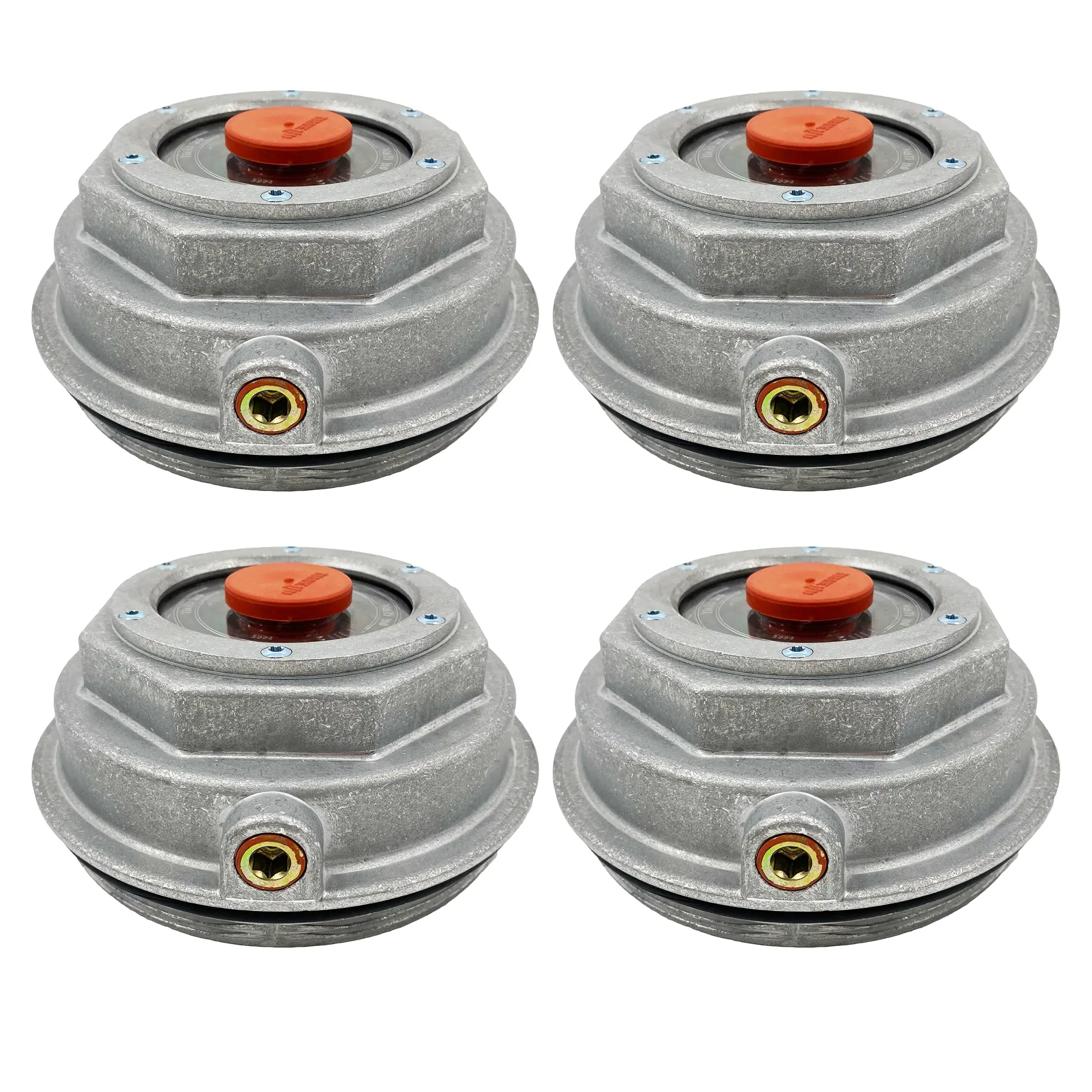 Torque 4-Piece Aluminum Hub Caps for Trailer Axle, Replacement for Stemco 340-4075 (Part No. 3404075)