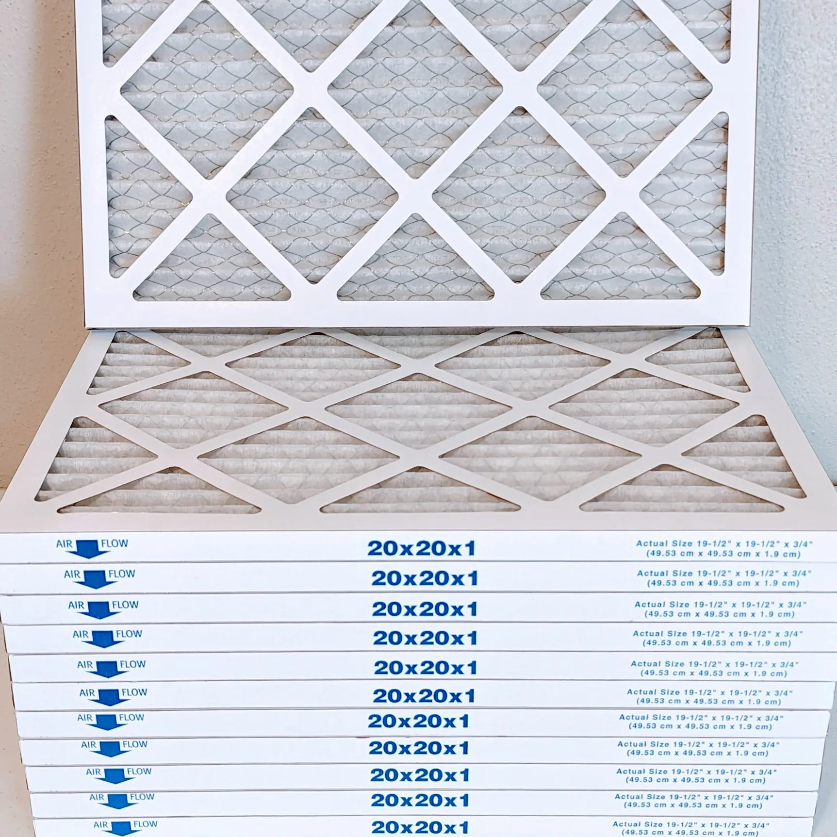 20x20x1 AC Air Filters (MERV-8) by Ned Air Filters for Air Conditioner, Furnace, Heat Pump & HVAC Systems