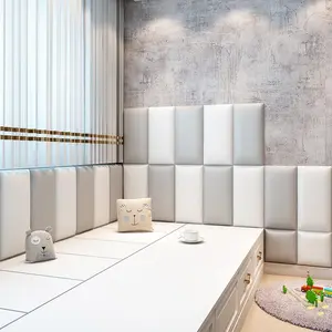 5-Piece Soundproof Self-Adhesive Wall Panels, Removable Wallpaper DIY Decor, Soft Wall Panels for Bed Head Background, TV Background, Easy to Use