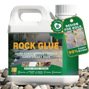 Rock Glue for Landscaping - 32OZ Mulch Glue, Gravel Binder & Stone Adhesive, -Dry, , Weather-Resistant for Patios, Garden, Walkways and Paths