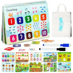 BenBen Busy Book for Toddlers, 30 Pages, Pre-Assembled, Preschool Learning Activities, Montessori Toys for Ages 3 and Up, Autism Sensory Toys, Kids Educational Activity Book, Birthday Gift
