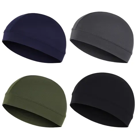 Sports Beanie, Sweat Absorbing Quick Drying Helmet Liner Cap, Breathable Comfortable Cycling Cap, Outdoor Sports Hat for Cycling, Running, Hiking, Climbing, Beanie Hats, Polyester Outdoor Headwear, Lightweight Breathable Headwear