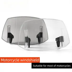 Motorcycle Windshield Compatible with Kawasaki Honda BMW Yamaha Suzuki Adjustable Height Universal Windscreen Replacement for Street Bikes