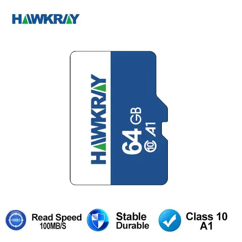 Hawkray 64GB High-Speed Micro SD Card (High-Speed TF Memory Card) - Efficient Recording and Storage, Premium Video Support, Multi-Device Compatible with Mobile Phones, Driving Recorders
