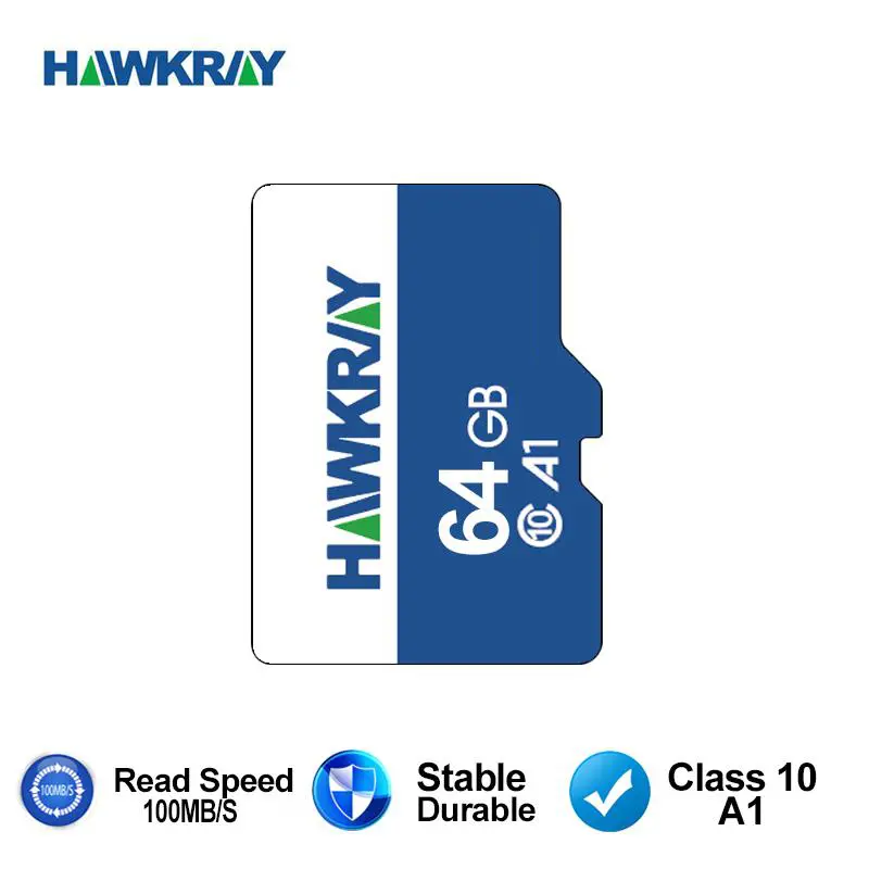Hawkray 64GB High-Speed Micro SD Card (High-Speed TF Memory Card) - Efficient Recording and Storage, Premium Video Support, Multi-Device Compatible with Mobile Phones, Driving Recorders