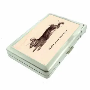 Lucky Rabbit Metal Case with Built in Lighter