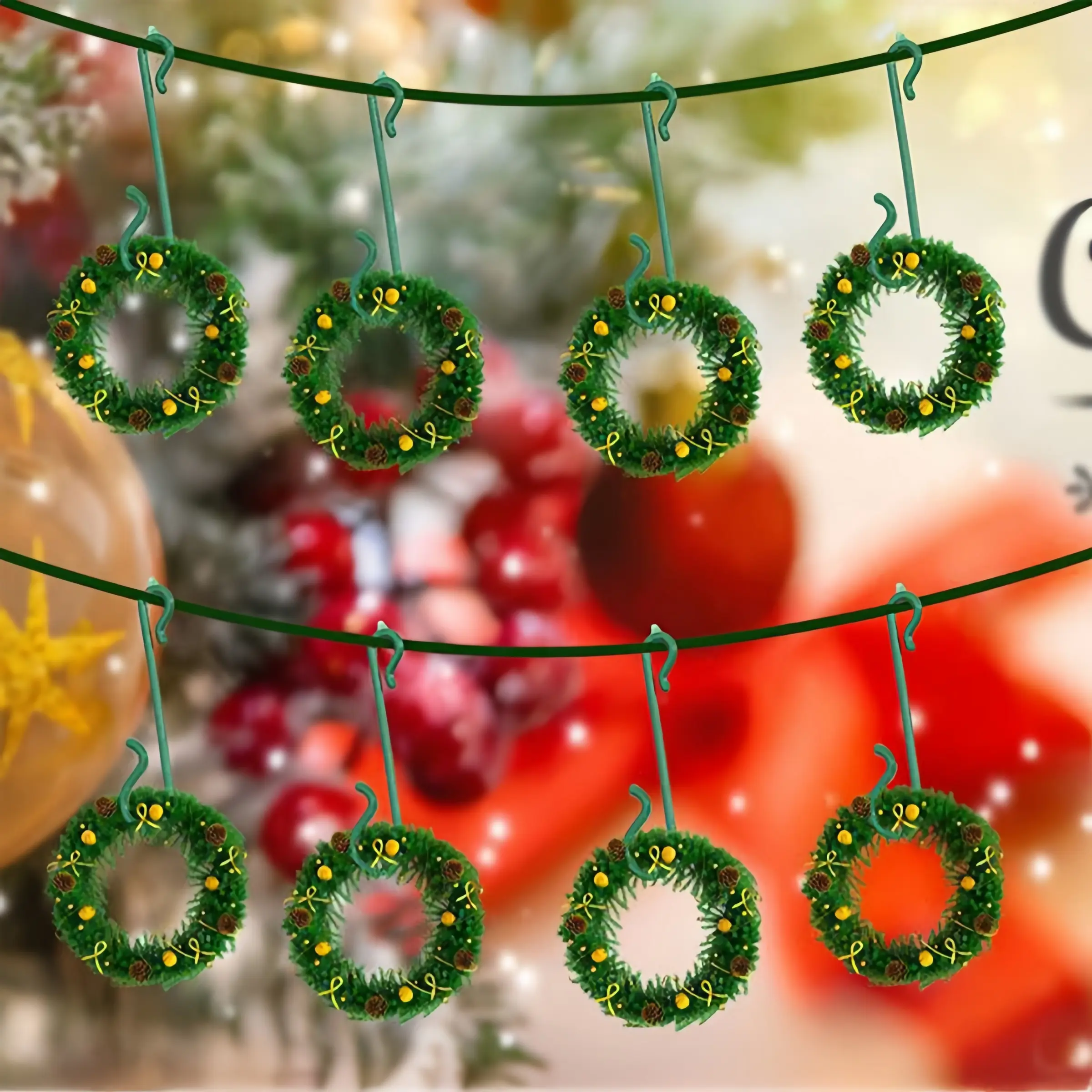 Christmas Decorative Hooks Set, 5/10/20 Pieces, Holiday Essentials, Small Ornament Hangers, Hanging Tools, Festive Decoration Accessories