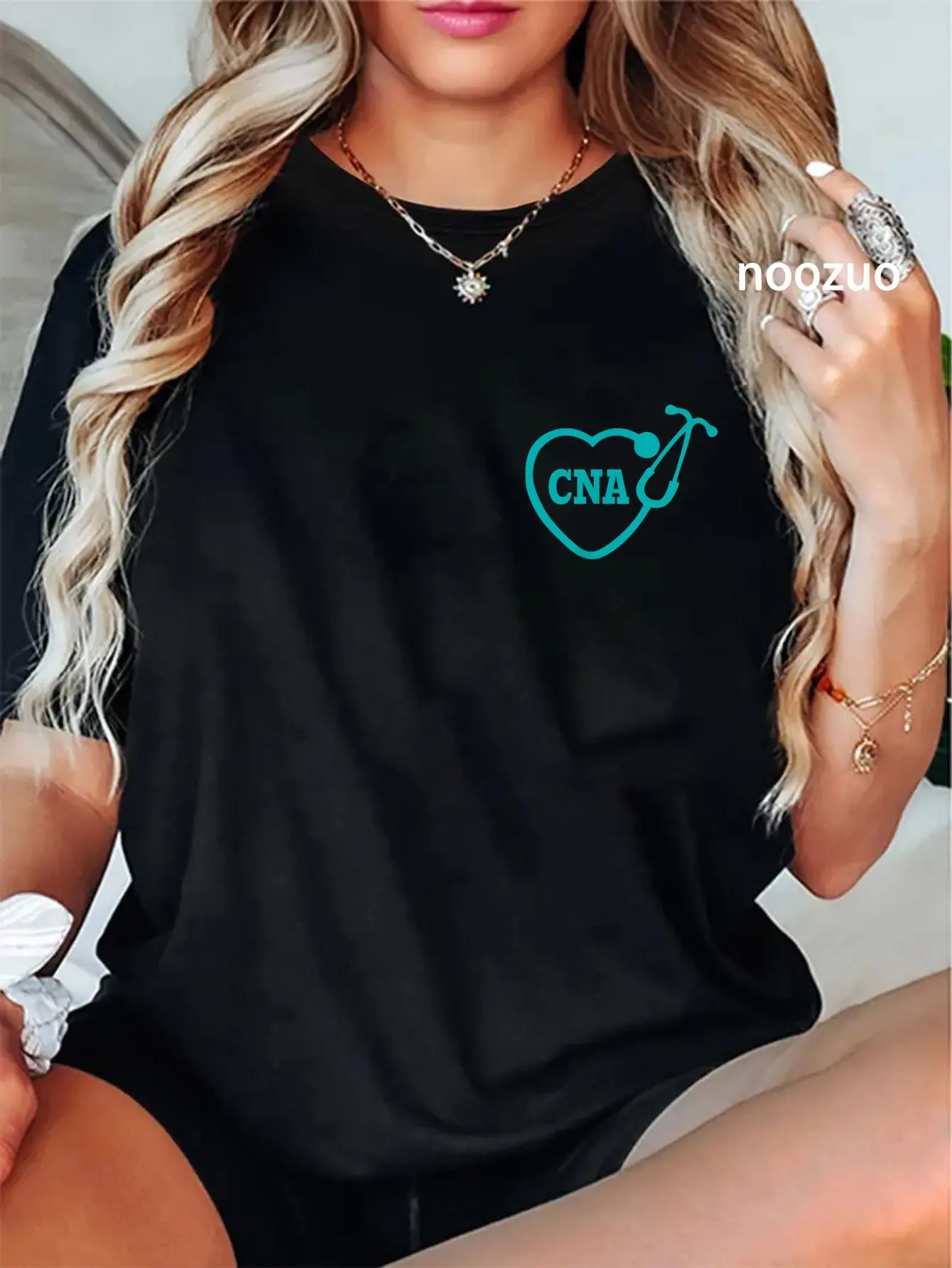 100% Cotton Unisex CNA T Shirt T-Shirt Certified Nursing Assistant Gift Tees Casual Top