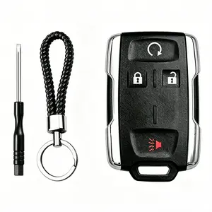 WOAOW 4-Button Keyless Entry Remote Key Fob Shell Replacement - Fulfilled by TikTok 3-Day Fast Shipping - Fits Chevy Silverado/Colorado, GMC Sierra 1500/2500/3500 HD/Canyon (2014-2021) | OEM Part M3N-32337100
