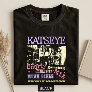 Comfort Colors Katseye Beautiful Chaos Tour Shirt, Kpop Vintage Graphic Tee, Fan Gift, 2026 Concert Tee