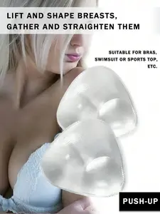 Silicone Transparent Chest Pads for Swimwear, Push-Up Bikini Bra Inserts for Small Bust Enhancement, Casual Bra Accessories for All Seasons