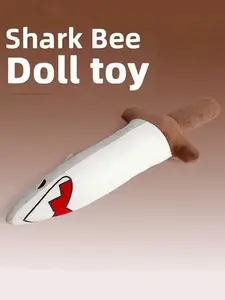 Super Soft Shark Plush Pillow, Cute Bee Sword Design, Perfect Gift for Kids, Boyfriend, Girlfriend, Birthday, Valentine's Day