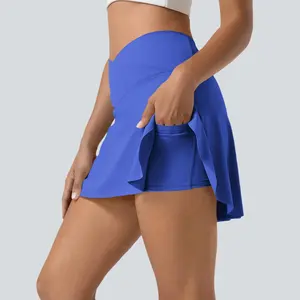 Halara Everyday Softlyzero Airy Crossover 2-in-1 Side Pocket Cool Touch Mini Tennis Skirt-Lucid-UPF50+