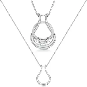 Original Patented Ring Holder Necklace - Stainless Steel Womens Engagement Ring Holder - Gift for Her - Mother, Mom, Wife, Nurse, Doctor