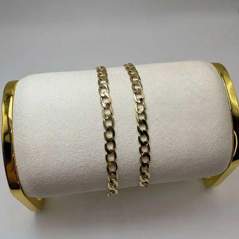 Stunning Gold Spain Link Bracelet Set Classic Chunky Design Perfect for Everyday Wear,price is per unit.