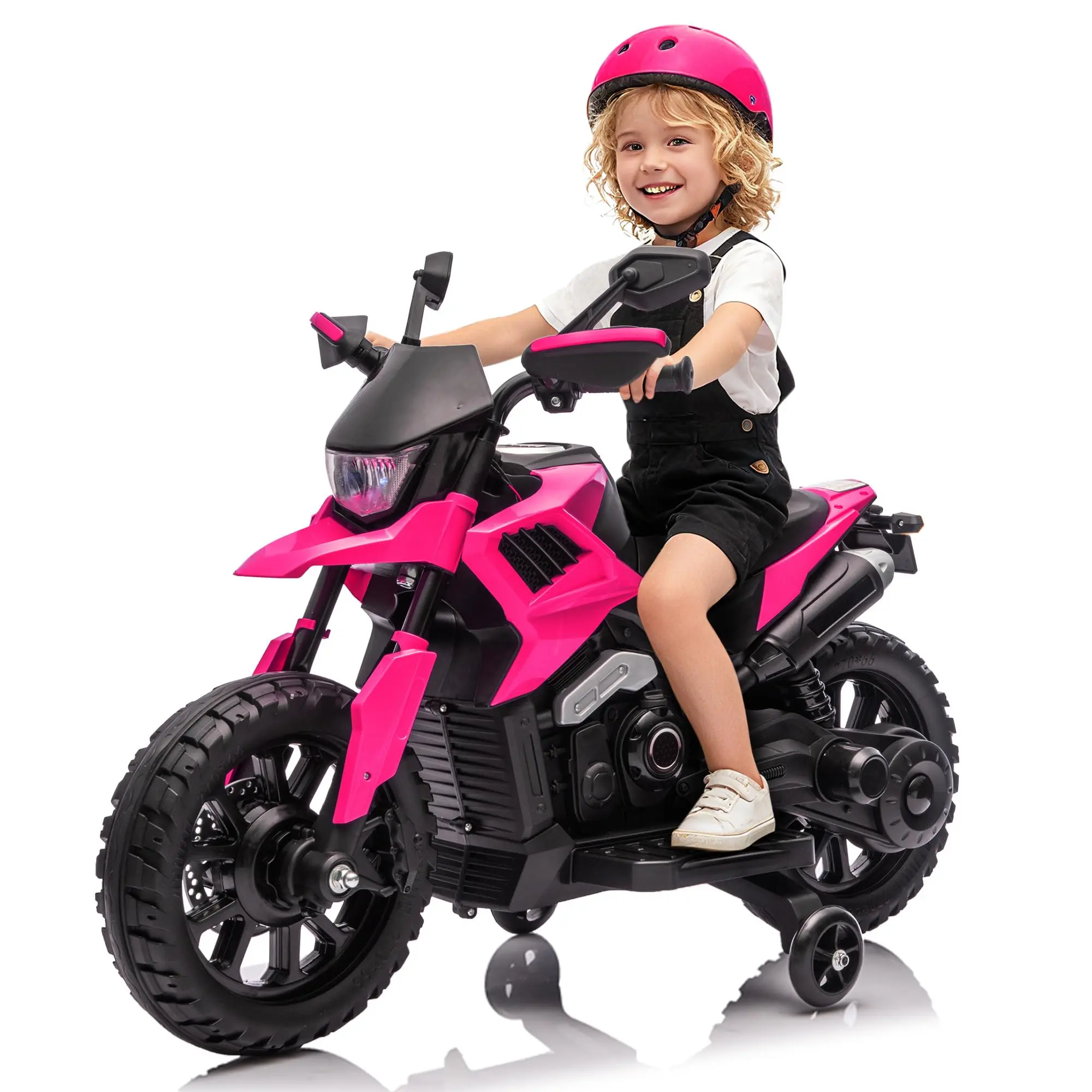 GARVEE 6V Electric Toddler Motorcycle Kids Toy - Safety Training Wheels, LED Light, Durable Wheels, Adjustable Speed (2-5 MPH) - Outdoor Play Gift for Boys & Girls, Kids Toys