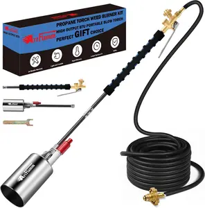 NEW Propane Torch Weed Burner Kit, Weed Torch Blow Torch with 10FT Hose, Heavy Duty Garden Torch with Turbo Trigger for Flame Weeding,Roofing, Melting Ice Snow