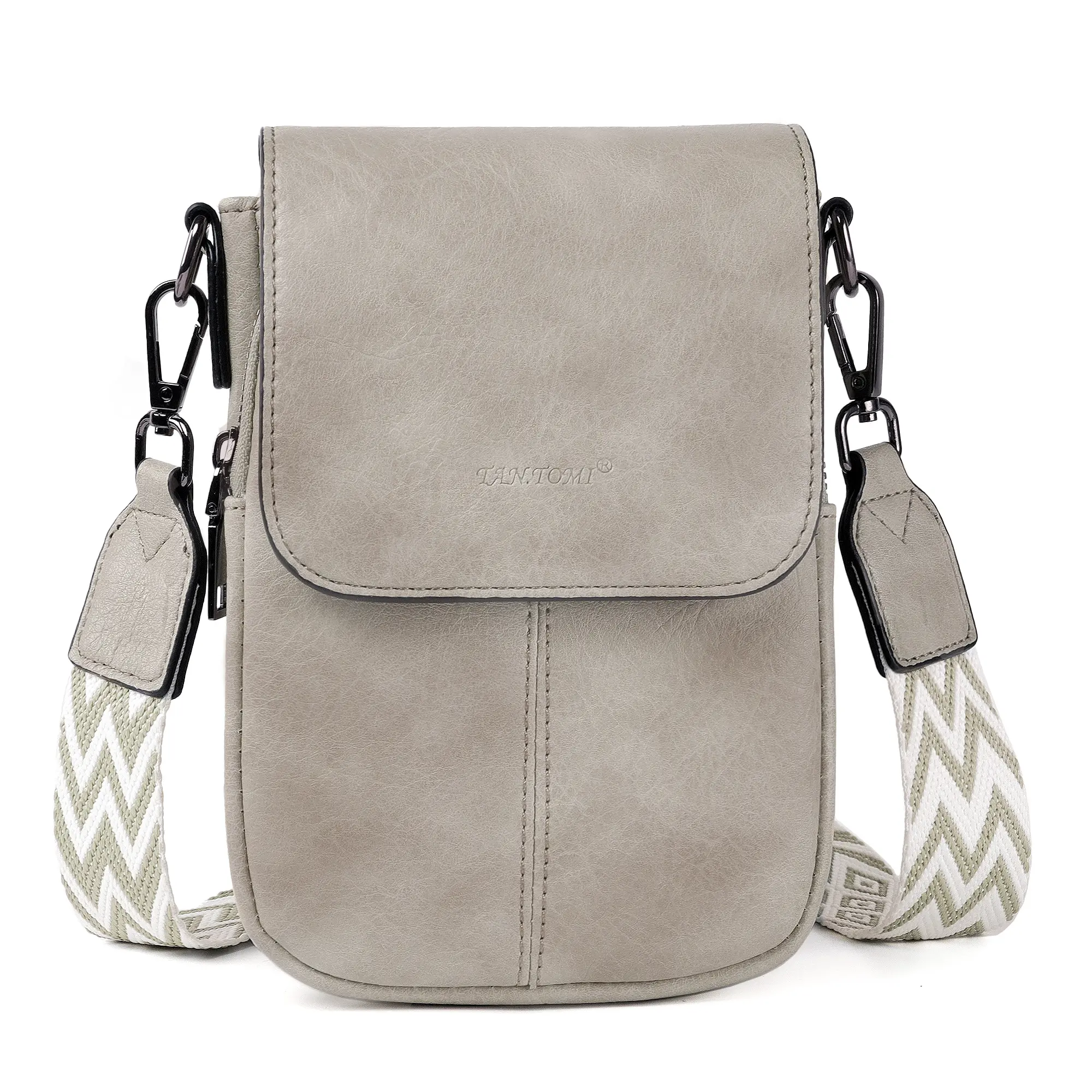 TANTOMI Women's Handcrafted Leather Crossbody Sling Bag - Small Cell Phone Purse with Card Slots, Adjustable Strap, Chic Accessory, Ideal Mother's Day Gift for Girlfriend (Summer Vibes)